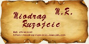Miodrag Ružojčić vizit kartica